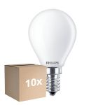 Mehrfachpackung 10x Philips Corepro LED Lustre E14 Kugel Matt 6.5W 806lm - 840 Kaltweiß | Ersatz Für 60W