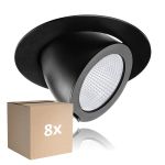 Mehrfachpackung 8x Noxion LED Downlight Forza V2 Aluminium Schwarz 35W 3000lm 36D - 930-957-940 3CCT | 160mm - Ausschnitt 160mm - IP20 - Höchste Farbwiedergabe