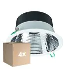 Mehrfachpackung 4x Philips LED Downlight Coreline DN142B Aluminium Weiß 19.2W 2300lm 60D - 840 Kaltweiß | Ausschnitt 200mm - IP20 - UGR