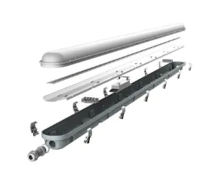 LED-Wannenleuchte von Innen